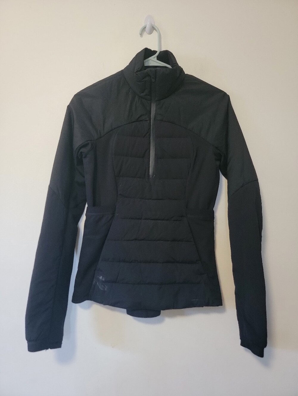 lululemon athletica Black Quilted Half-Zip Insulated Jacket